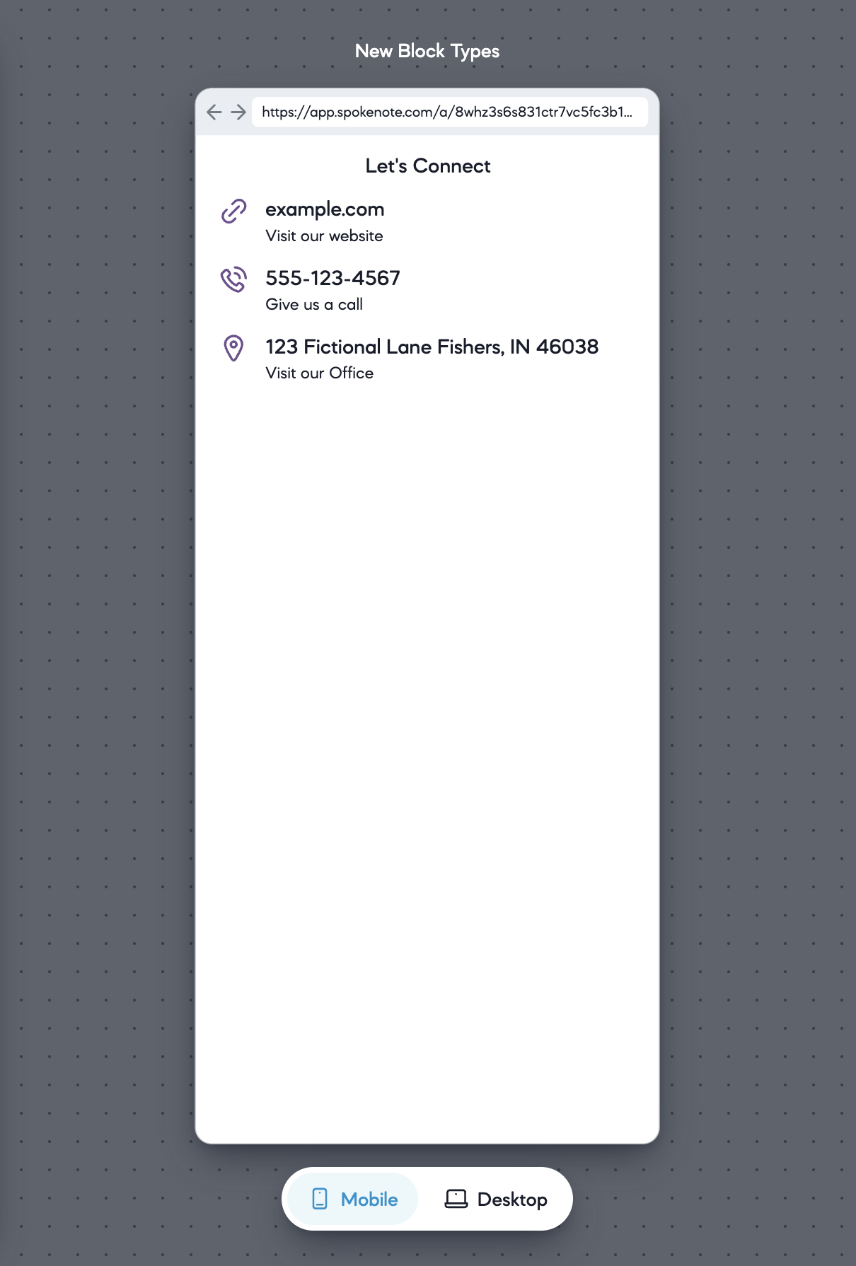 Link List block