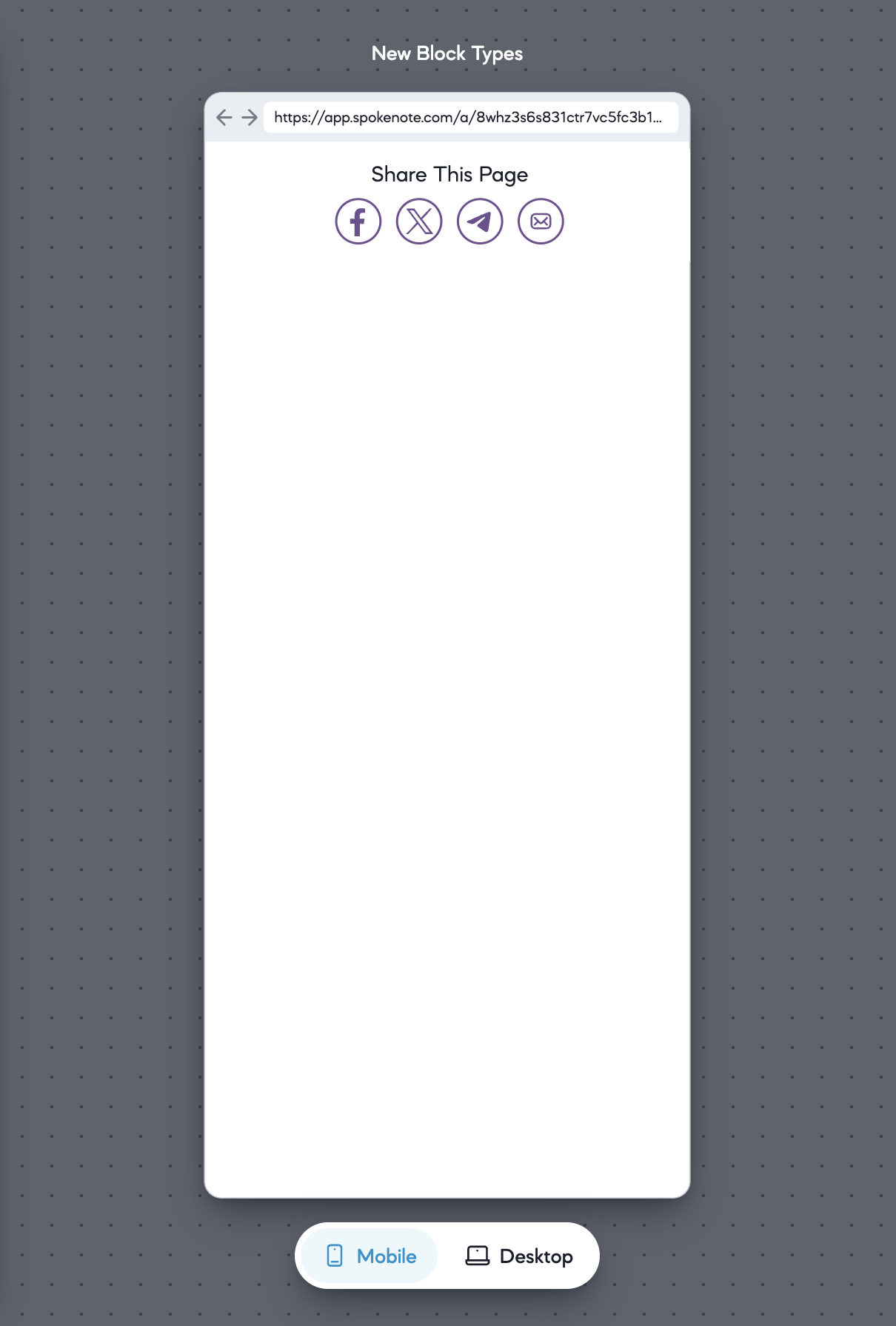 Share Page block